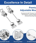 Beefy Industrial Strength Toggle Clamp Set 304 Stainless Steel 1320 Lb Capacity Quick Release Latches for Equipment