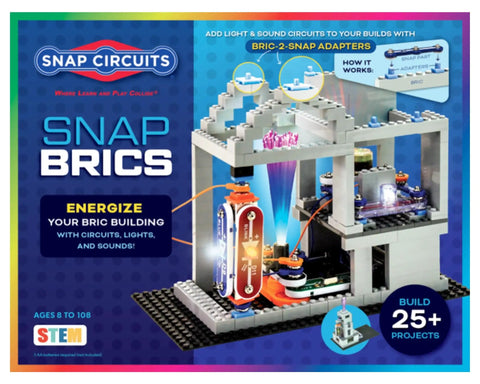 BRIC Structures Electronics Exploration Kit For Kids 8 Plus With 140 Plus BRICs, 20+ Projects displayed on box cover