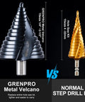 Built Tough Step Drill Bit Set With Fifteen Progressive Steps From One Quarter Inch To Two And One Half Inches M35 HSS Cobalt TiAlN Coating