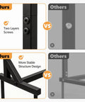 Adjustable Hose Holder With Metal Decor Signs Freestanding Water Hose Reel Stand comparison showing screw layers and stability design