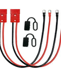 2 Pc 50A Battery Quick Connector Cables 1.64ft 8Awg Heavy Duty Electric Forklift Charging Plugs With O Ring