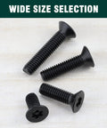 Tough As Nails M6 X 35Mm Flat Torx Security Screws, Solid 304 Stainless Steel Tamper Proof Fasteners, Includes Tt30 Driver Bit, 25 Pack Heavy Duty Set size selection, black coated screws.