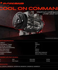 Heavy Duty AC Compressor With Clutch For Ram 1500 And 1500 Classic 2014 To 2023 side view showing six groove design and steel housing.