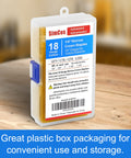 18 Gauge Narrow Crown Staples Assorted Sizes One Half To One And One Half Inch Galvanized 2000 Pack in plastic box