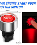 12V 2 In 1 Ignition Switch Panel With Rocker And Engine Start Button Toggle Switches Relay Harness And LED Indicator detail view