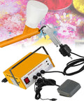 Badass Portable Electric Electrostatic Powder Spray Gun Kit With Slick 10 To 15 Psi Performance And Five Stage Build Plus Steady Foot Switch