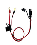 12V Ring Terminal Harness With Fused 2 Pin Quick Disconnect Plug For Bike And Snowmobile Heated Gear 2 Feet Long