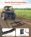 Tow Behind Drag Harrow 74 Inch Wide Driveway Grader Built Tough From Q235 Steel Adjustable Bars With Pin Hitch in use