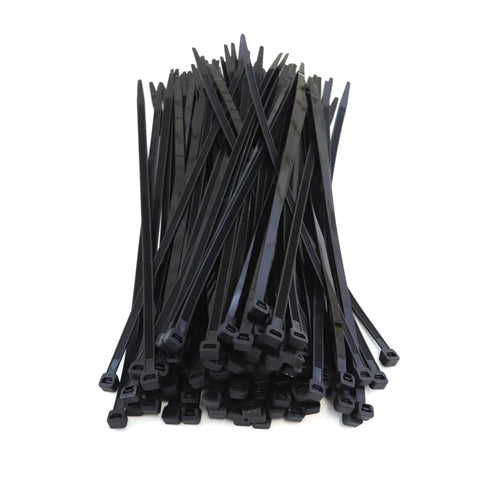 500 Pack 14 Inch Nylon Cable Ties Heavy Duty Workhorse 120 Pound Tensile Strength UV Resistant Black Weatherproof Zip Ties