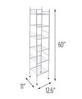 Epic Space Saving Chrome 6 Tier Bathroom Tower Shelf Freestanding Wire Storage Rack For Small Bathrooms 12.6 X 11 Inch
