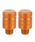 Universal M10x1.25 Motorcycle Right Side Mirror Hole Plugs Screws Aluminum Alloy Orange Caps 2 Pack Rearview Mirror Hole Seals