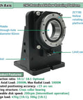 Fourth Axis 360 Electric Rotary Table With 400W Servo Motor And Precision Stepper Drive, CNC motorized hollow rotating platform.