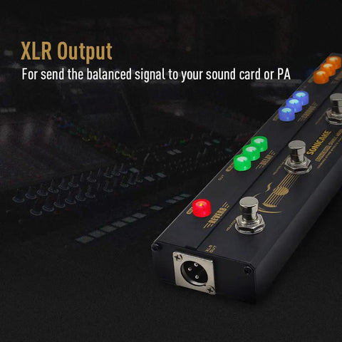XLR Output on Acoustic Guitar Pedal Multi Effects With Analog Preamp And 2 Band EQ Warm Natural Tone Chorus Delay Reverb