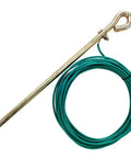 Portable Ground Rod With Fifteen Foot Copper Ground Wire UL Listed for Electric Fences, Antennas, Satellite Dishes, Zinc Finish