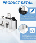 Detailed view of 4 Pack 1/2 HP Refrigerator Overload Protector Replacement Parts for Freezers and Coolers, showing size and reliability features
