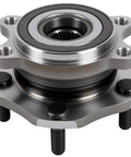 Front view of Wheel Bearing Hub Assembly With ABS For Nissan Qashqai 2017 2018 Rogue 2014 2023 Rogue Sport 2017 2022, 5 Lug 4 Bolt