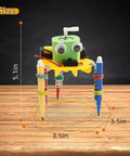 Four Pack Doodling Robot Kit For Kids Ages Eight To Twelve, Bulk STEM Toys For Hands On Learning, Build Four Doodle Robots, Fun Do It Yourself Science Tech Engineering Math Projects. green robot size 5.1 in with 3.5 in drawing path