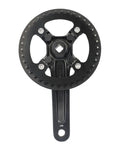 One Piece 38T Mountain Bike Crankset With 170Mm Arm and 104 BCD Steel Construction Single Sided Aluminum Alloy Chain Cover Black