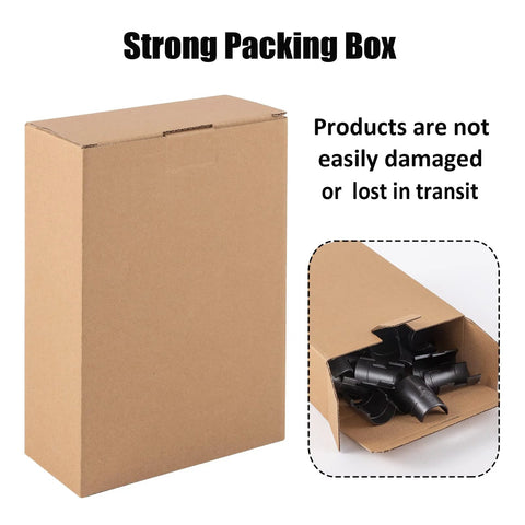 72 Pcs Wire Shelf Clips for 1 Inch Posts in a strong packing box with lock clip replacements shown inside.