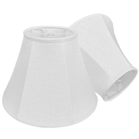 Double White Lamp Shade Set Of 2 Large Barrel Lampshades For Floor And Table Lamps 6x12x8.5 Inch DIY Natural Linen Fabric