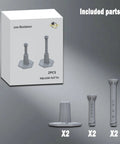 Box and parts of Adjustable Golf Tees For Indoor And Outdoor Practice For Mats, Rubber Driving Range Tees With Two Pole Height