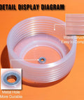 VIKITON 6-1/8 inch hole saw for recessed lighting; clear ridged plastic ring with metal center insert