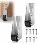 Bulletproof Heavy Duty Vertical Track Roller Wheel Zero Wiggle Anti Shake Door Guidance System, two pack with rubber wheels.