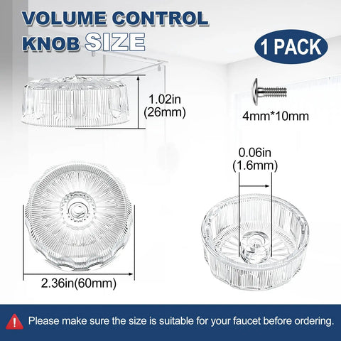Up Your Bathroom Game With This Awesome MXT11 Shower Handles Kit, A Super Clear Acrylic Replacement Knob That Fixes Your Mixet Tub Or Faucet Control Smoothly For A Fresh Look and Perfect Flow. clear acrylic knob 2.36in 1-pack