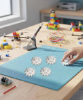 Kids DIY Gear Kit For Hands On Precision Engineering Small Gear Drive Wheel Cog With 2mm Bore 10 Teeth Regular Size Ideal STEM Projects Educational Toys And Tiny Mechanical Prototypes on a craft mat