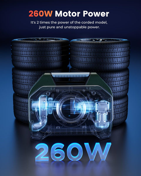 Image of Vortex S7 Cordless Tire Inflator For Heavy Duty Vehicles With 160 PSI Portable Air Compressor 38400 mAh Battery
