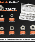 Deep Groove Ball Bearing Kit 72 Pieces In Six Sizes 693ZZ 623ZZ 624ZZ 685ZZ 687ZZ 627ZZ Ultra Value Set For RC Hobby Machining And DIY Projects Solid For Swap Outs And Quick Repairs, assorted ball bearings in case