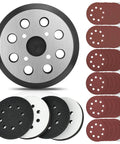 Solid Build 5 Inch Hook Loop Orbital Sander Metal Pad Compatible With Ryobi RS240 RS280 RS290 with assorted grit sanding discs.
