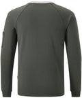 Back view of Mens Flame Resistant 6.5oz Long Sleeve FR Shirt For Work Fire Retardant CAT2 HRC2 Durable FR Clothing in dark color