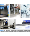 Collage of CNC machines using 4 Axis Offline Standalone CNC Motion Controller System DDCSV31 for precision operations.