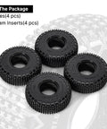 Set of four S5 60x20mm XHX Pin Tires with foam inserts for SCX24 FCX24 1/18 1/24 RC Crawlers, ultra soft compound