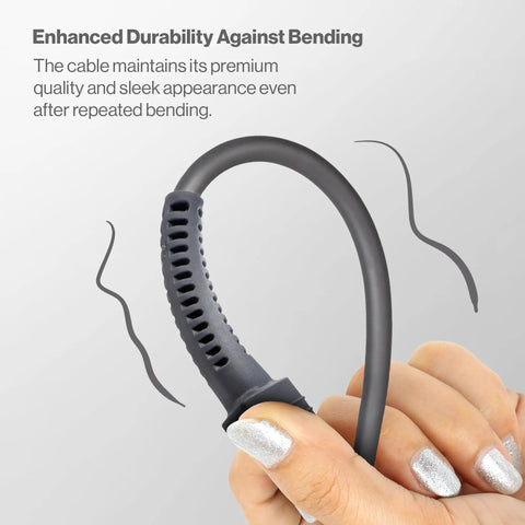 Go To USB Cable For Motorola Symbol Zebra Barcode Scanners LS2208 DS6878 LI4278 LS3578 7FT 2M USB Type A Cable CBA U01 S07ZAR, shown flexed for durability.