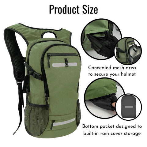 20L Hydration Backpack With 3L Bladder For Hiking Commuting And Daily Use Insulated Daypack Fits A 14 Inch Laptop Or Tablet Army Green