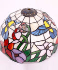Cream Amber Stained Glass Hummingbird Lampshade Replacement 12x6 Inch With Cap For Table Lamp Pendant Light Ceiling Fixture Fits S101 Series