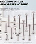 25 Pc M6 X 75mm Socket Cap Bolts And Barrel Nuts Kit With Hex Wrench Silver Binding Screws for Furniture
