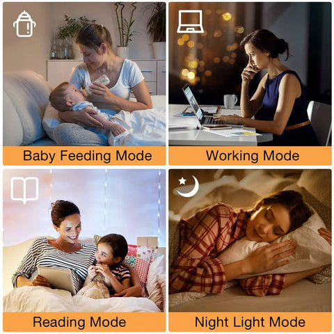 Four modes: baby feeding, working, reading, night light with Tall Minimalist Floor Lamp for Living Room and Office
