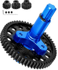 Metal Spur Gear Slipper Clutch 57T 32P With 15T 16T 17T Pinions Upgrade Kit For 1 To 10 Scale RC Trucks Navy Blue close-up
