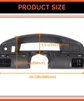 Front view of black ECOTRIC instrument dash panel bezel for 1992–1997 Ford Bronco/F-Series