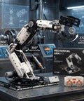STEM robotic arm building kit with remote control and programmable app, 8-direction movement, white and gray components