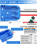 Beefed Up Power Ride Wheel Adapter For Kobalt 24V Battery With Fuse And Wire Terminal, 14 Gauge Wire Power Converter diagram