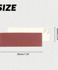 Kickin' It With 150pcs Premium Aluminum Oxide Sandpaper For Micro Sander Fine Polishing Sheets Wet Dry Use Hand Polisher Woodworking Trim Custom Cuts size illustration of 30mm x 90mm sandpaper