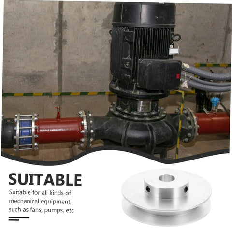 Heavy Duty Aluminum V Belt Pulley With V Groove Web Sheave For Industrial Motor Drives and Shop Floors mounted in a mechanical setup.