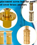 10 Piece Beefy Brass Pool Cover Anchors Screws Kit For Concrete Pools Heavy Duty Safety Cover Replacement