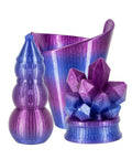 3D printed objects using Crystal Clear PETG 3D Printer Filament 1.75mm Ultra Transparent Blue Purple 1kg Spool For Smooth Prints With Low Shrinkage
