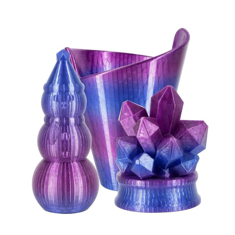 3D printed objects using Crystal Clear PETG 3D Printer Filament 1.75mm Ultra Transparent Blue Purple 1kg Spool For Smooth Prints With Low Shrinkage