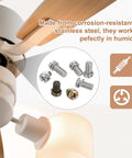 Close-up of Heavy Duty Ceiling Fan Blade Screws 1/4-20 Inch By 3/8 Inch Carbon Steel Phillips Pan Head With Washers